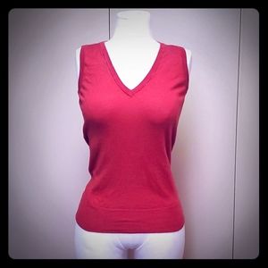 Trina Turk red vneck sweater top